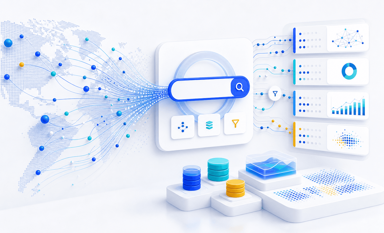 Keyword search filtering domain dataset results